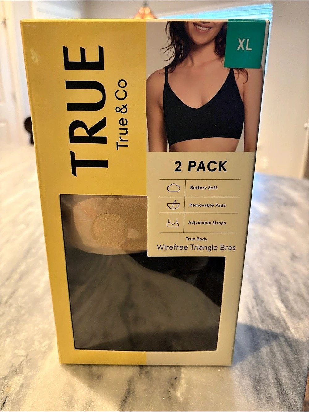 TRUE Wirefree Triangle Bras 2-Pack XL NWT
